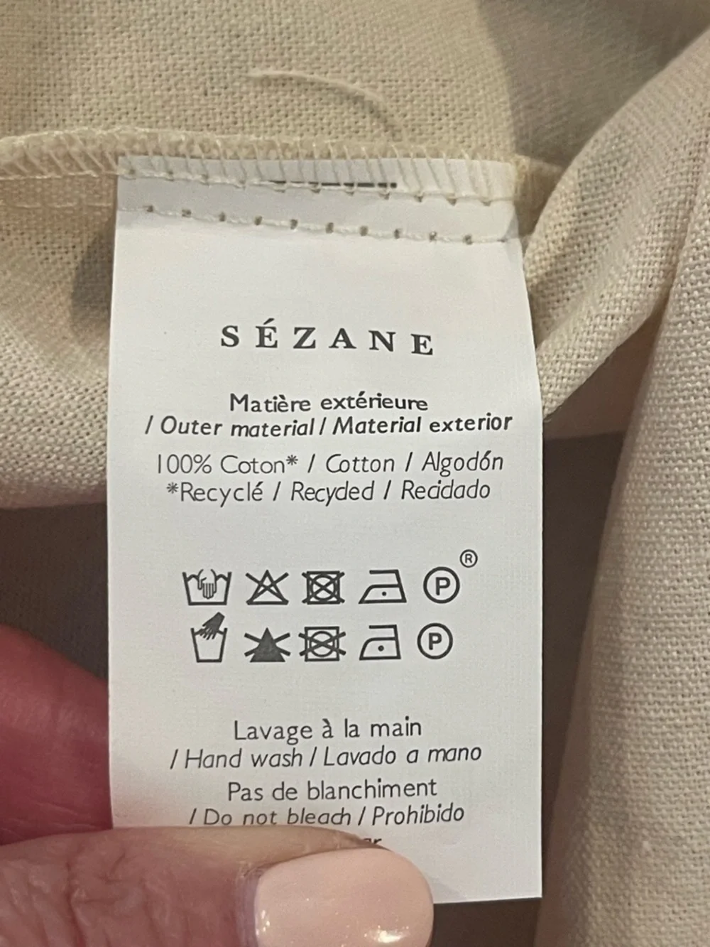 Sezane Limited Edition Canvas Heart Tote Bag, Ivory, Red Heart, Never Used, NEW